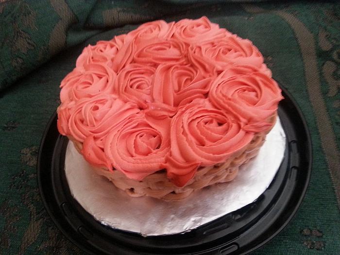 Basket of Roses Cake