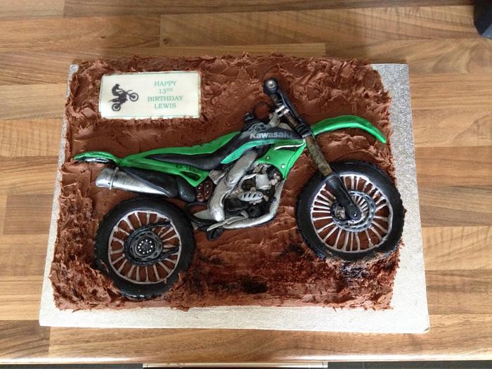  Kawasaki motor cross bike cake 