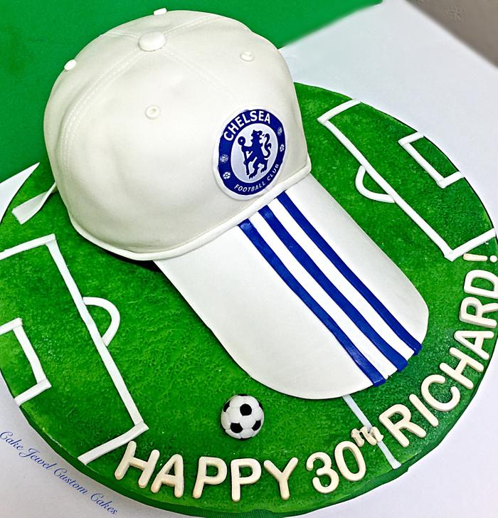 Soccer cap cake