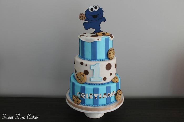 Cookie Monster Cake, Food & Drinks, Homemade Bakes on Carousell
