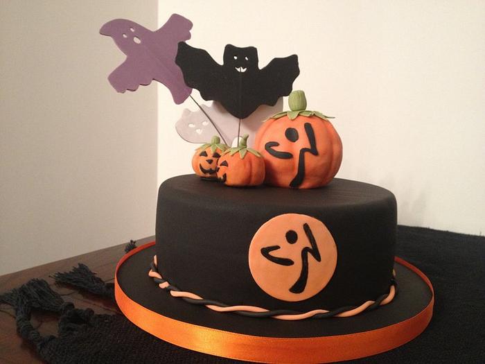 Halloween cake for zumba fans
