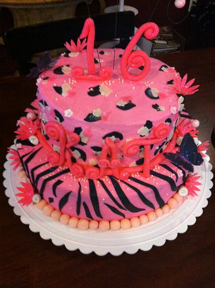 Sweet 16 Pink Leopard/Zebra