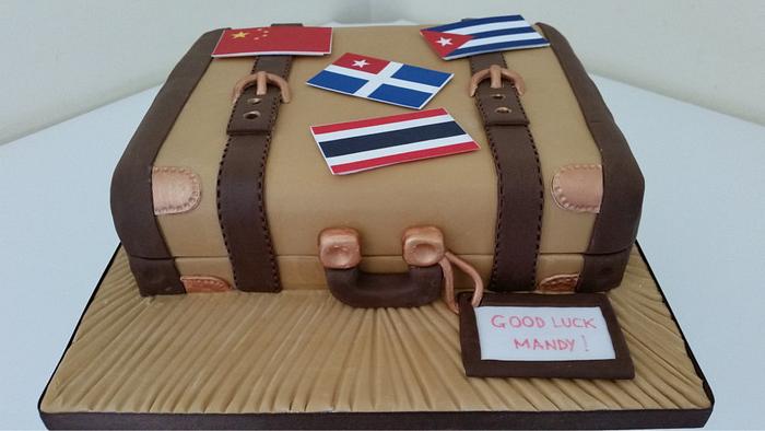 Suitcase cake for a Huddersfield Customer