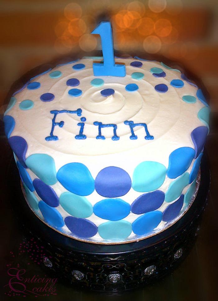 Oh So Blue Birthday Cake