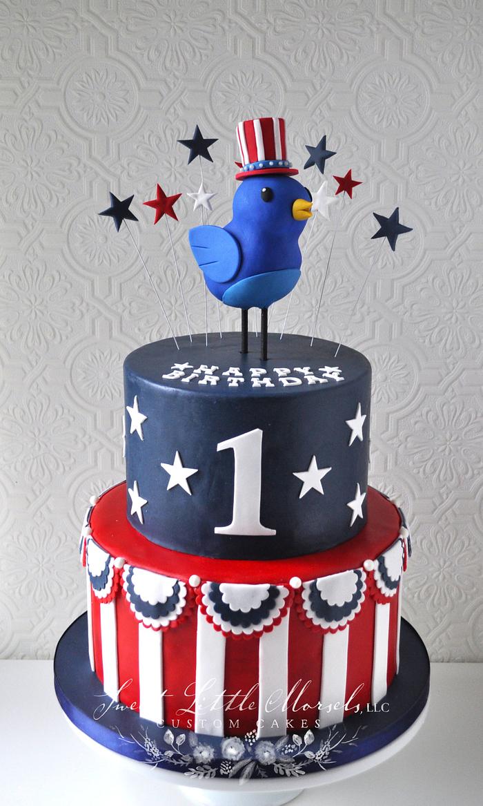 Patriotic 1st Birthday Cake