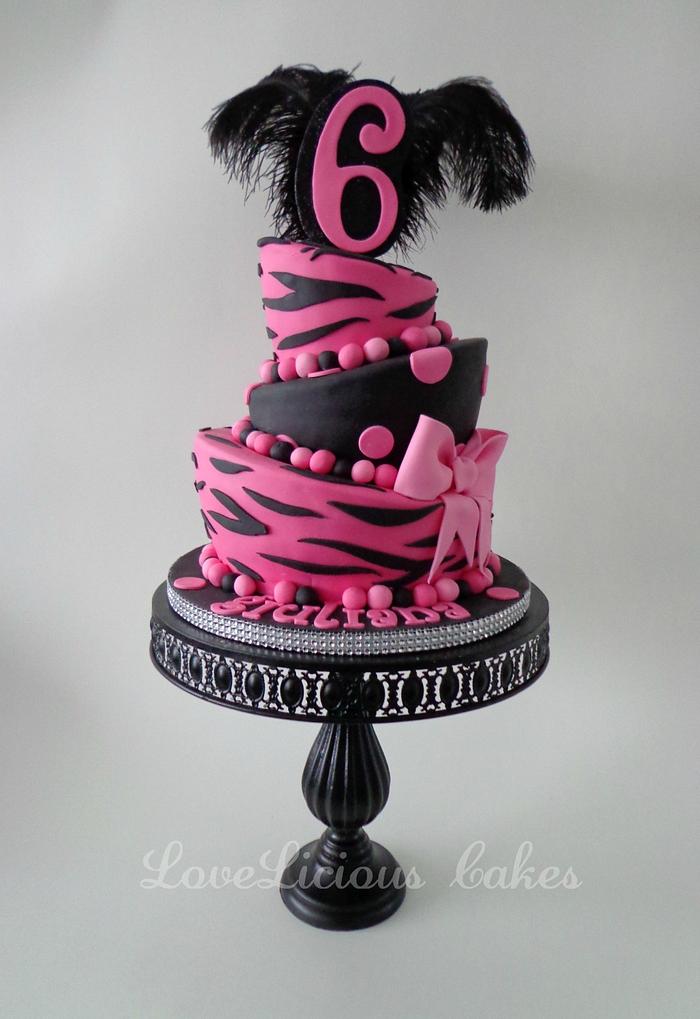 Black and Pink topsy turvy
