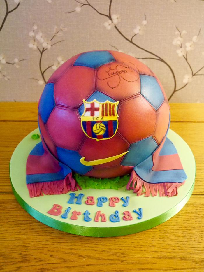 Barcelona Football cake