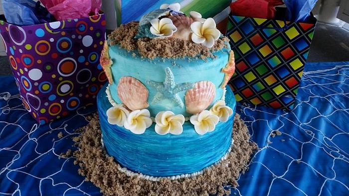 Beach Theme Birthday Cake!