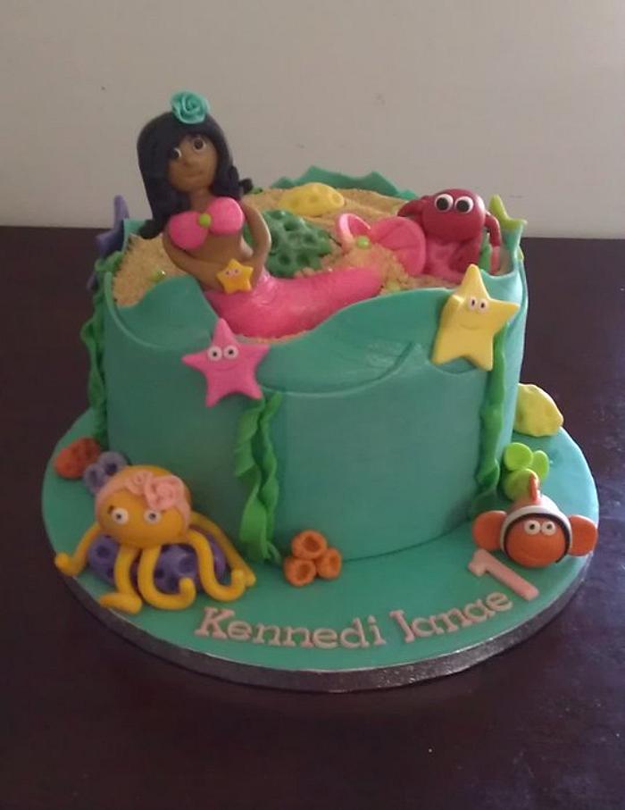 Mermaid Birthday Cake 