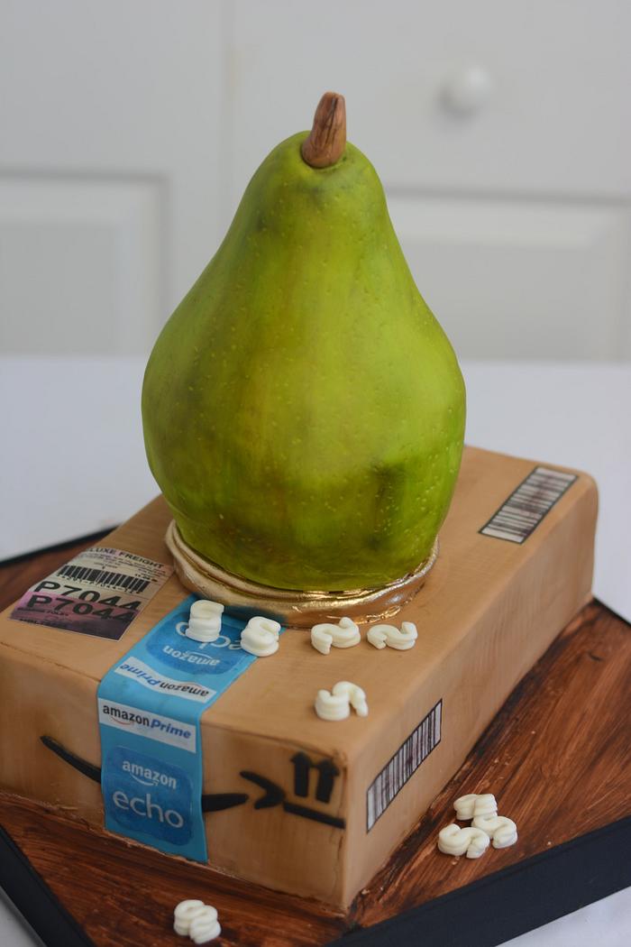 Pear and Amazon Box Cake