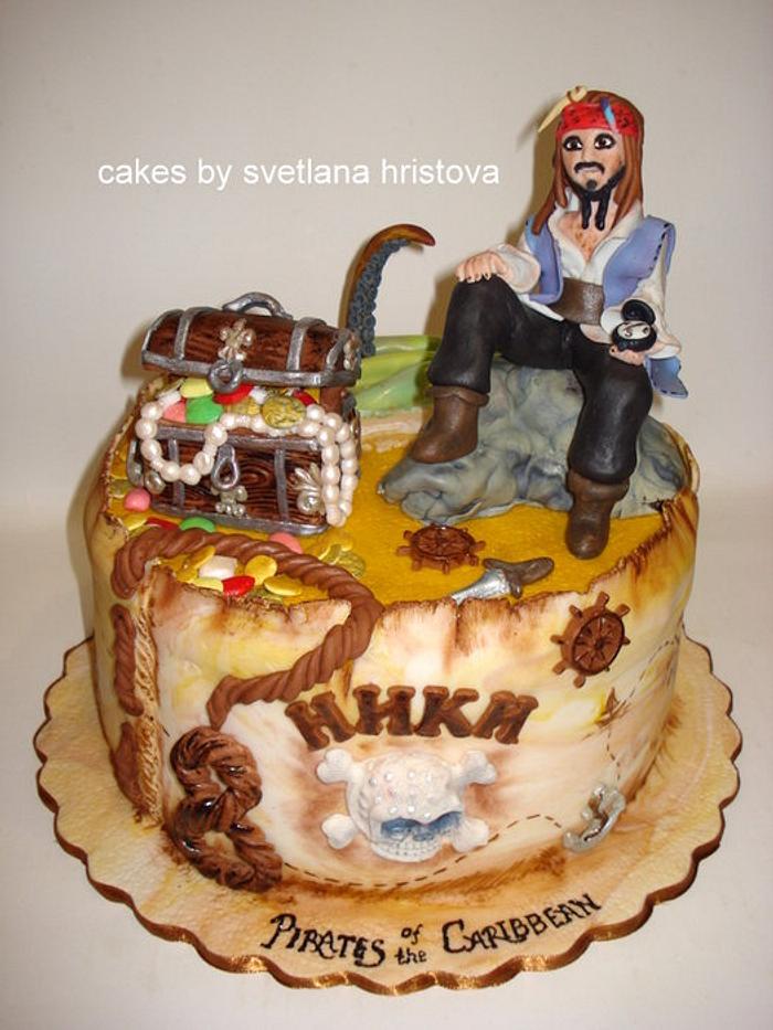 Jack Sparrow cake-Pirates of the Caribbean