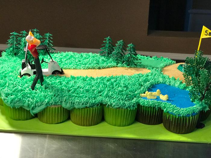 Golf Birthday cupcakes