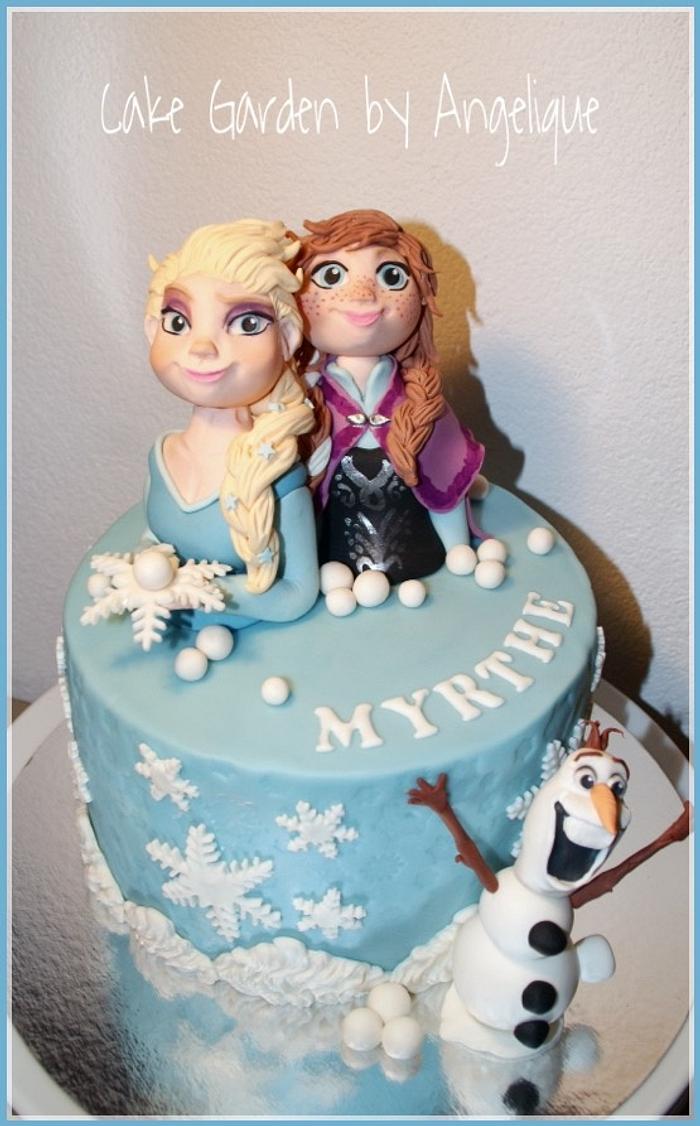 Anna and Elsa Cake / Frozen cake