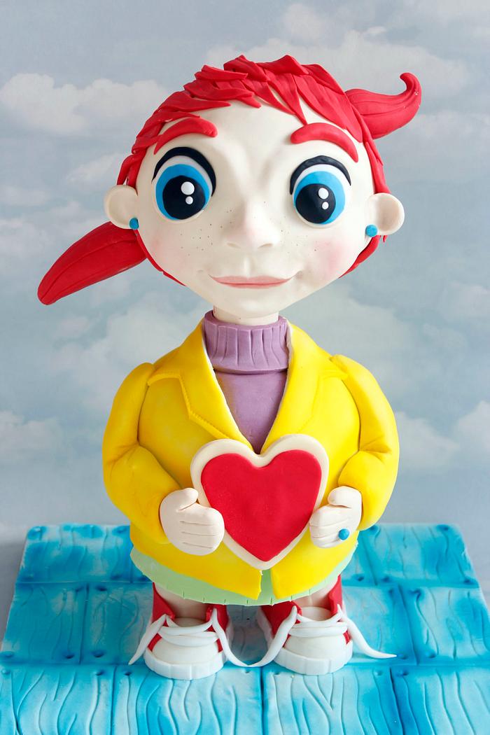 3D Valentine Girl cake