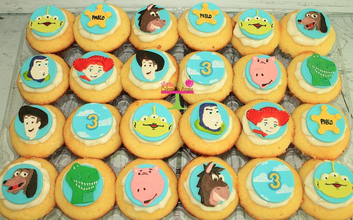 Hand painted toy story cupcake toppers