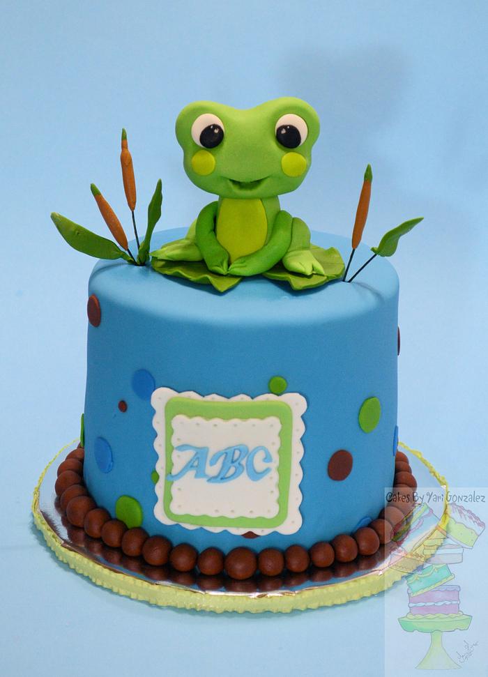 Froggy Frog Baby Shower Cake - Decorated Cake by Yari - CakesDecor
