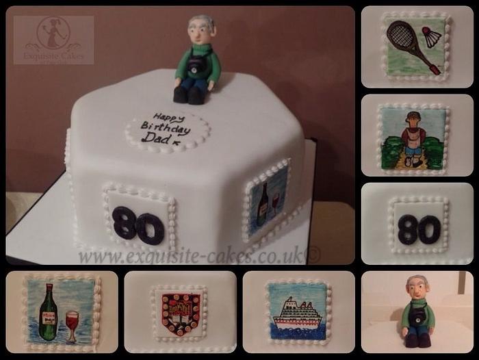 80th a Birthday cake