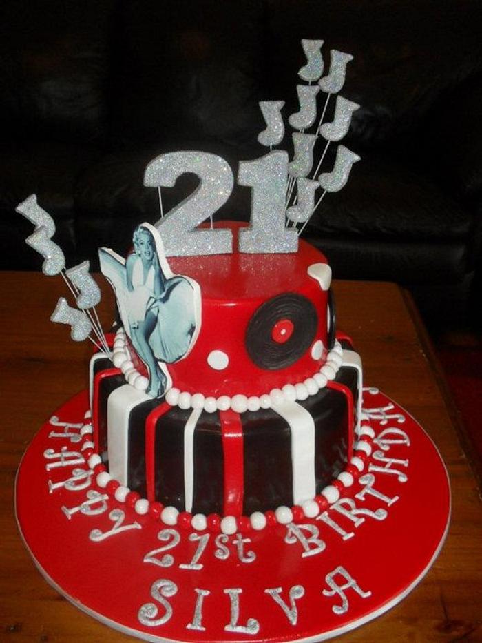 Rock n Roll 50's inspired cake