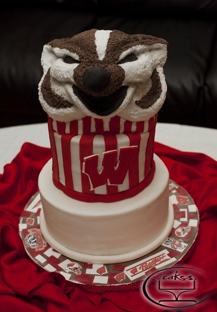 Bucky Badger cake