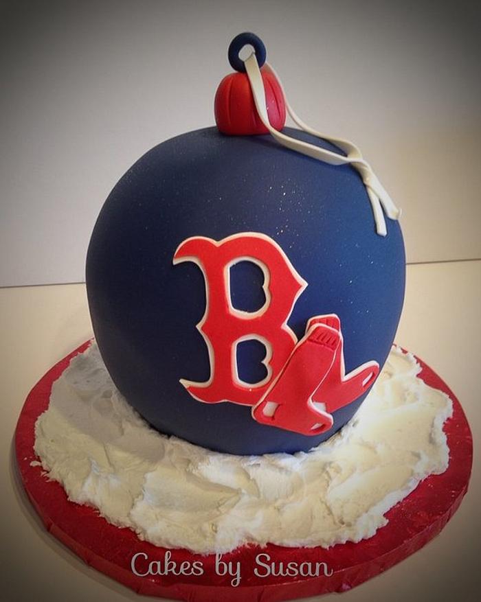 Boston red sox ornament cake