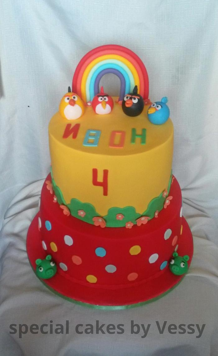 Angry birds cake