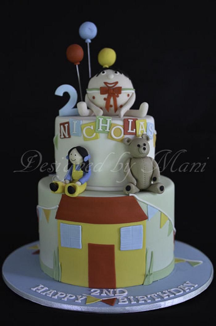 "play school"themed birthday cake
