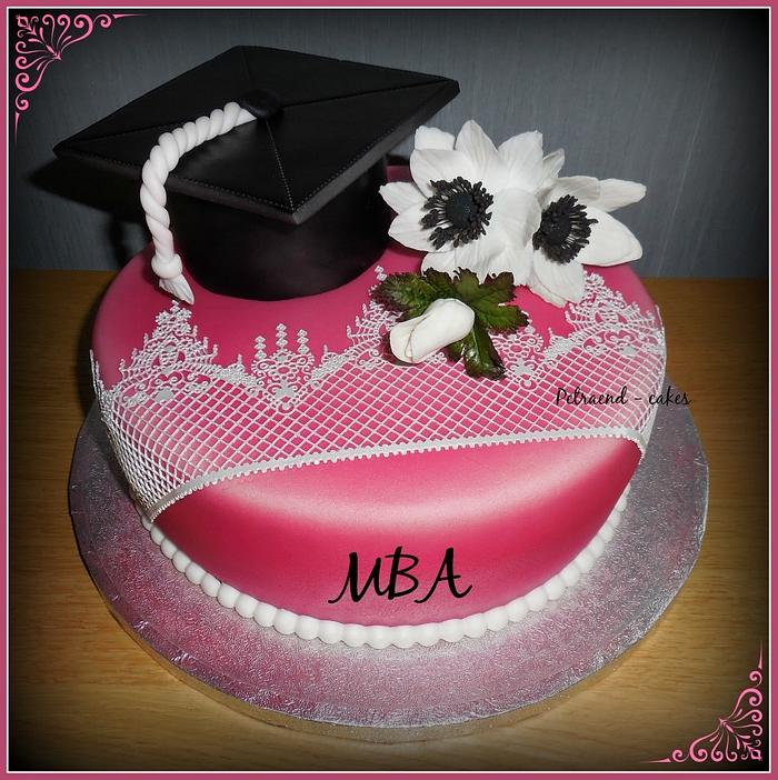 Anemone Graduation Cake