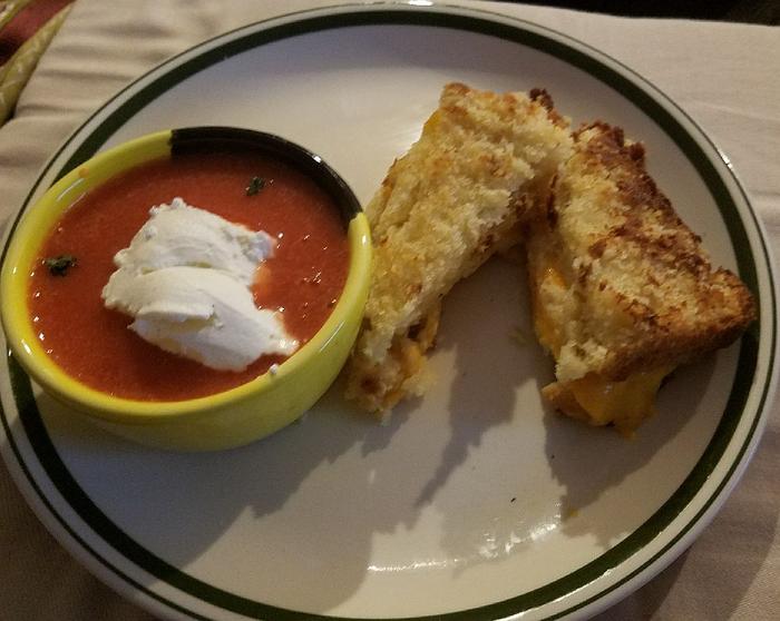 "Grilled cheese" and "tomato soup"