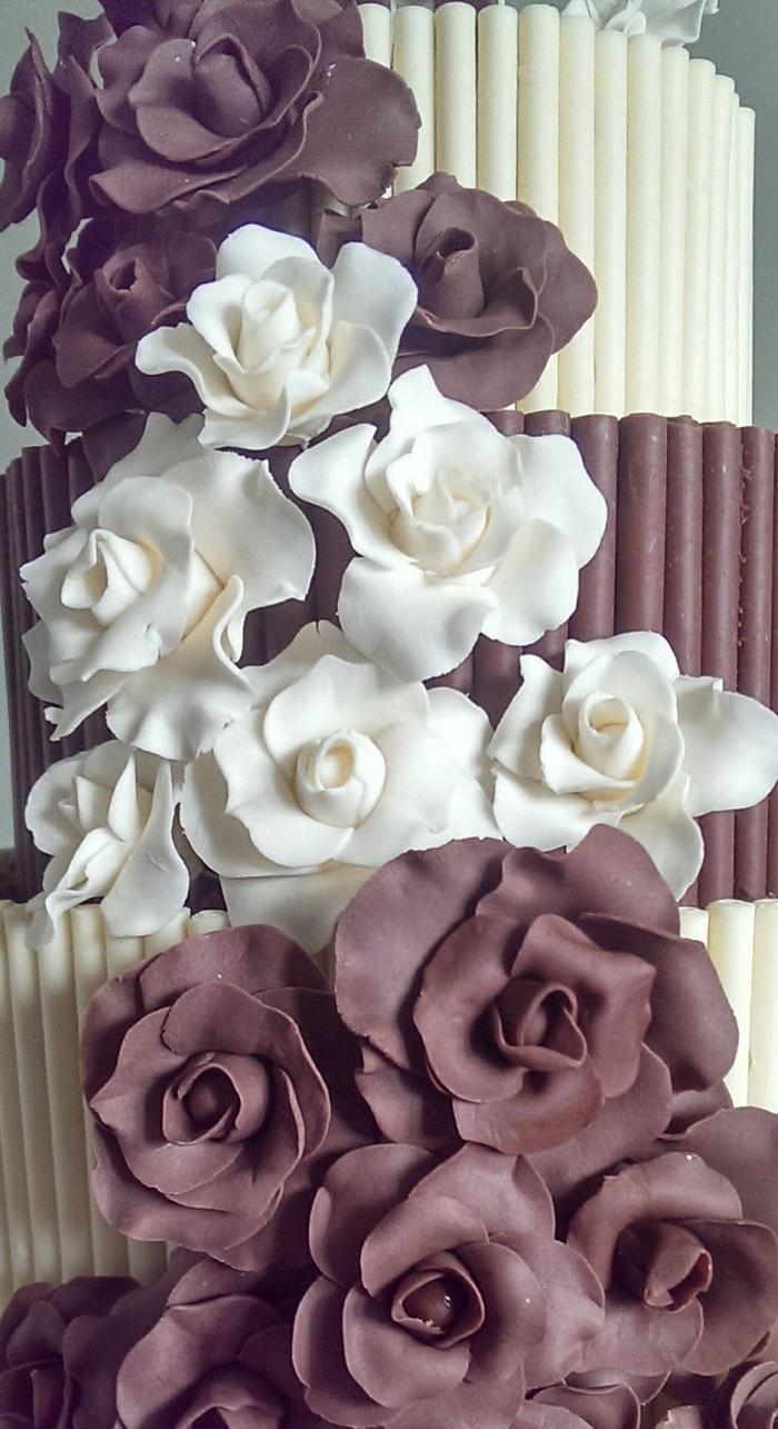 white chocolate fondant roses