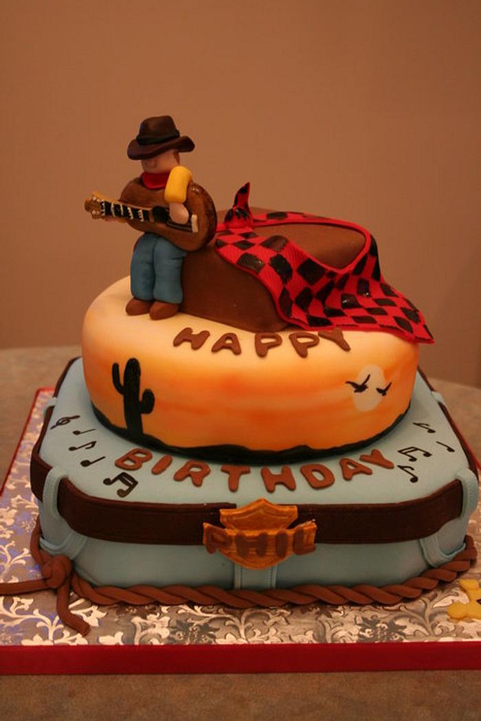 Country & western birthday cake