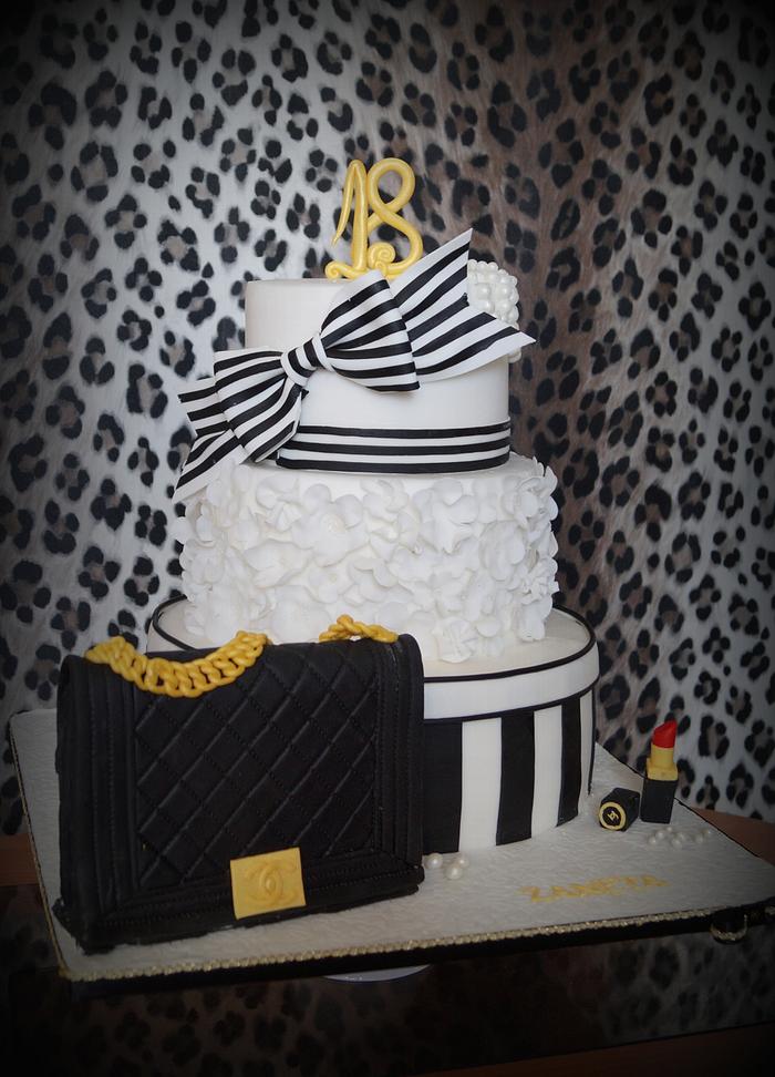 Black and White cake