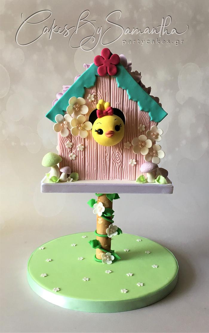 Birdhouse Cake 