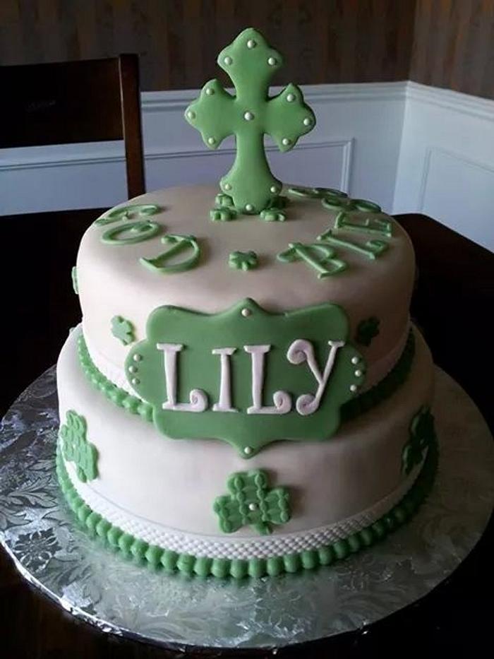 Irish Baptism Cake