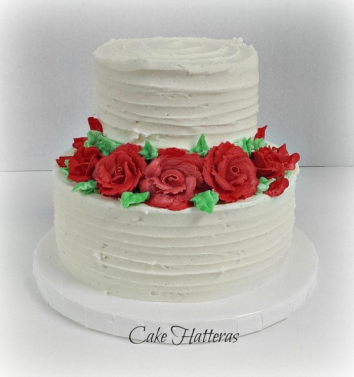 A Buttercream Wedding Cake 
