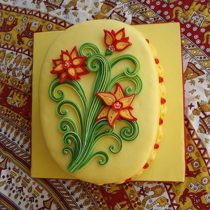 Quilled flowers