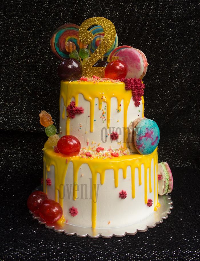 2 tire dripping cake 