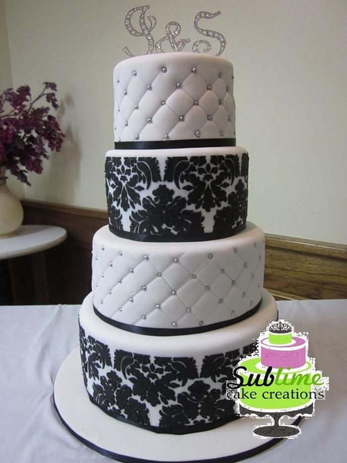 DAMASK WEDDING CAKE