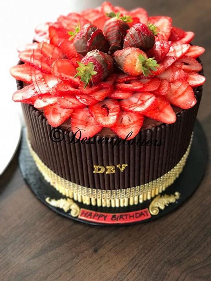 Strawberry Pocky Cake 
