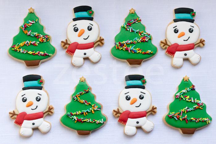 Snowmen & Christmas Tree cookies