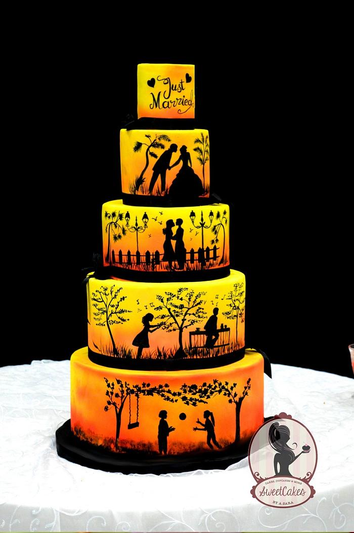 Fire Wedding Cake 
