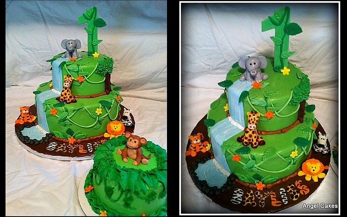 safari 1st birthday cake