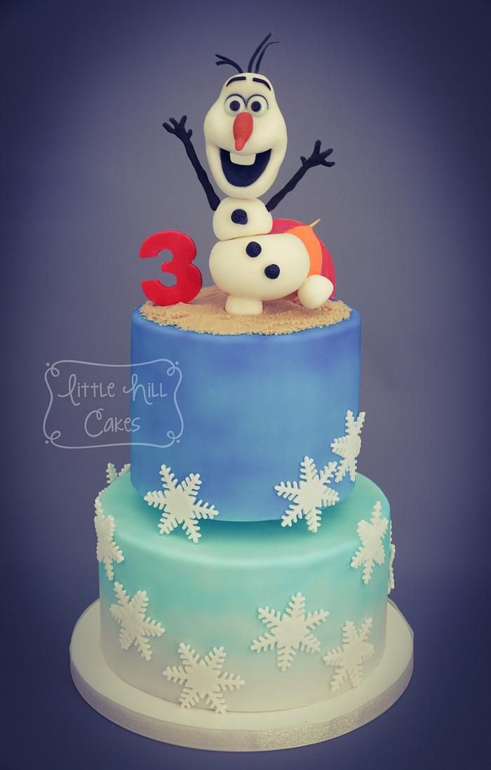 Olaf in Summer 3rd Birthday Cake