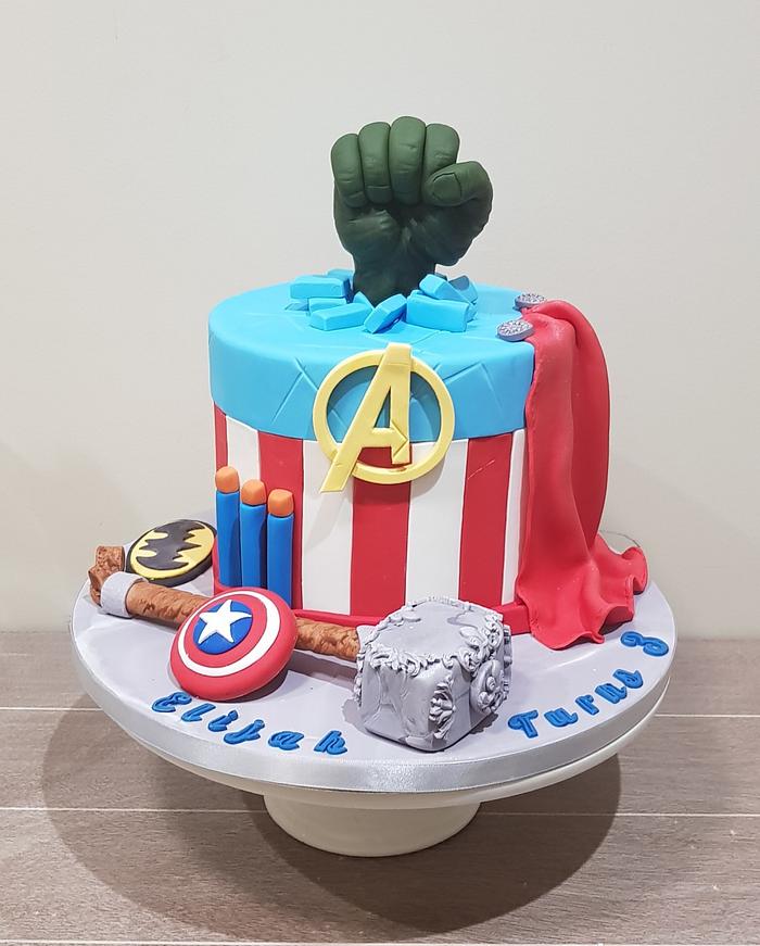 Avengers and Nerf Guns Cake