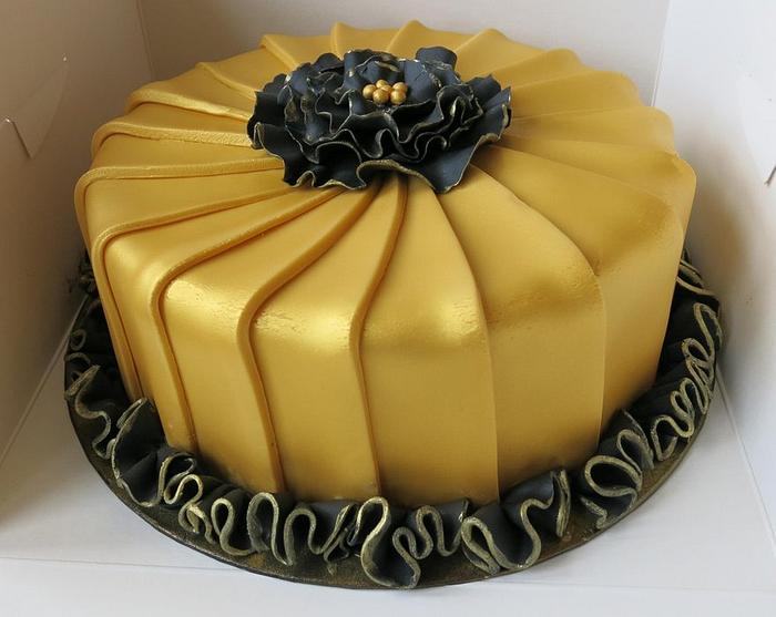 Golden-black cake