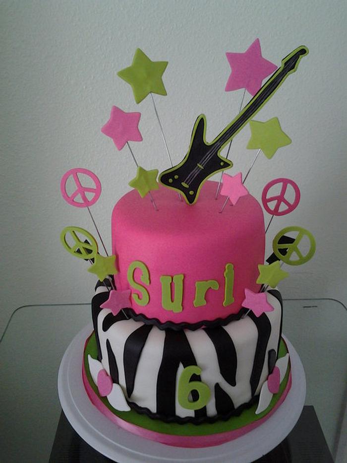 80's rock star birthday cake