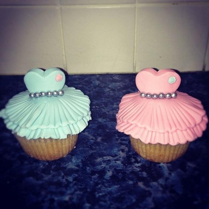 Pretty Dress Cupcakes