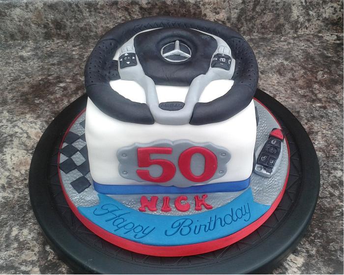 Steering Wheel cake - Mercedes A-class