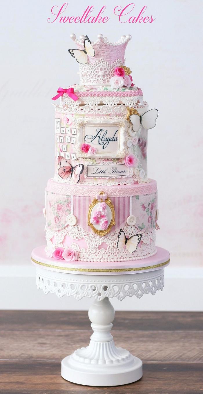 Vintage romantic princess cake