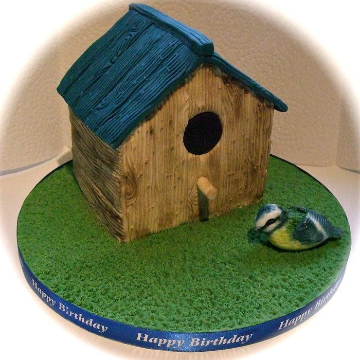 Bird house cake
