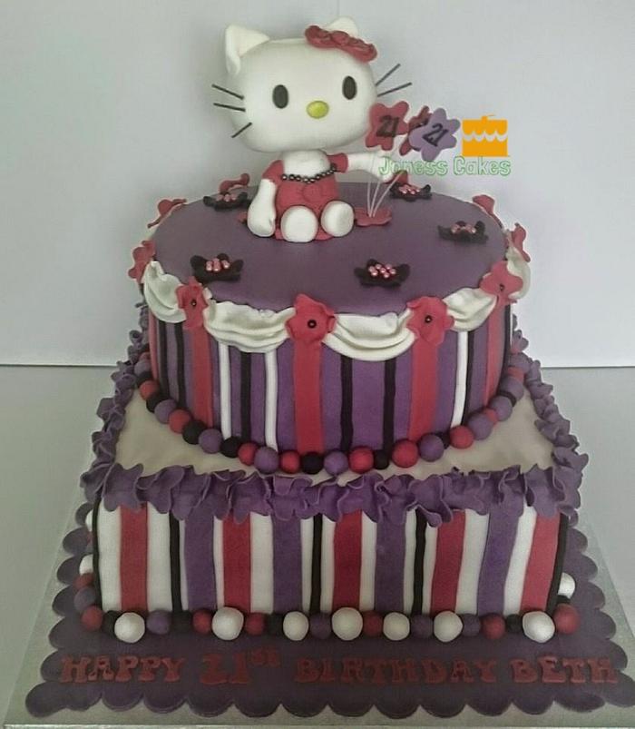 Hello Kitty 21st cake